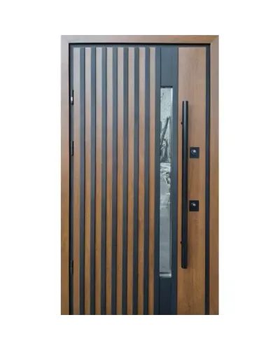 STRAJ PRO-OF Rio-S – Portes d'entrée type Loft – Chêne foncé – Extérieur