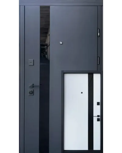 Portes d'entrée STRAJ LUX Standart Slim S Glass-A — Pour appartements